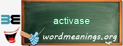 WordMeaning blackboard for activase